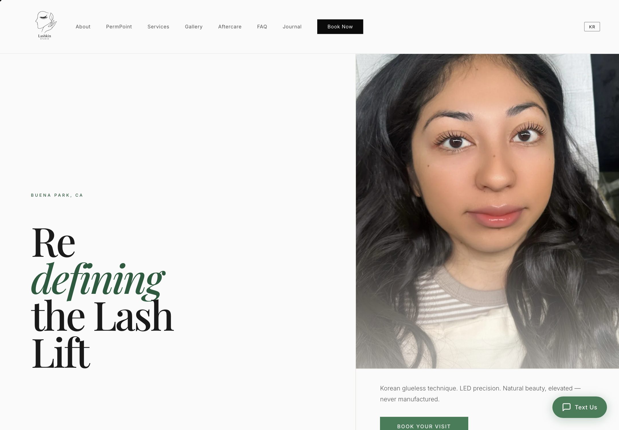 Homepage of the Lashkin Studio / 래쉬킨 스튜디오 website built by Hyper Vision Co.